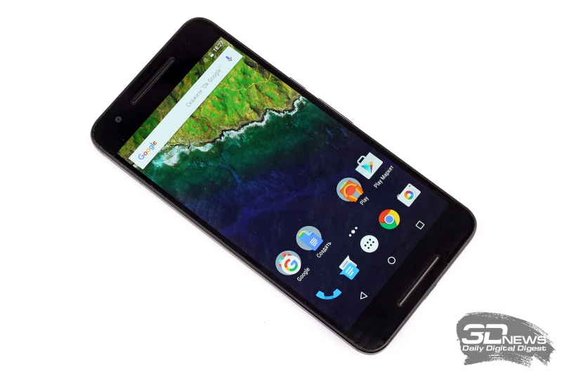 Huawei/Google Nexus 6P со включенным экраном