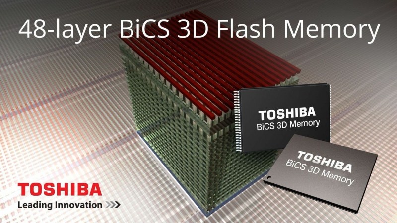 Toshiba MLC 3D NAND первого поколения: 128-Гбит и 48 слоёв